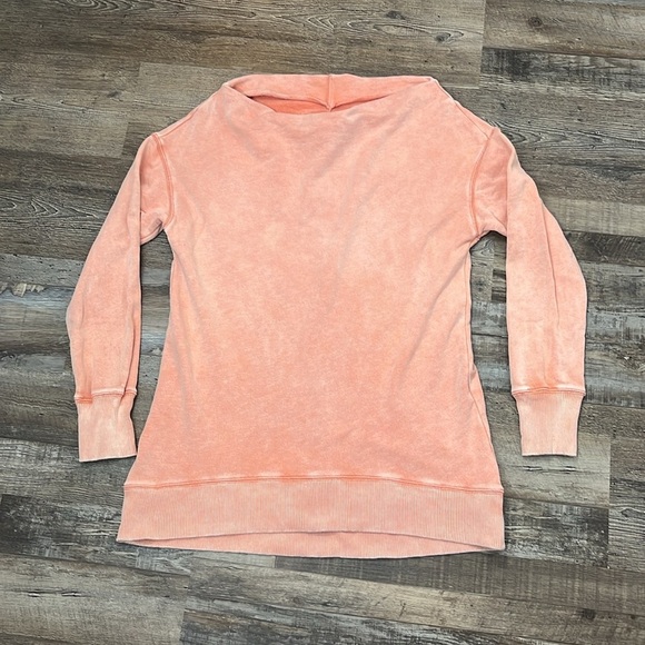 Pilcro By Anthropologie Coral Donna Tunic Pullover Sweatshirt Slouchy Easy Sz S - Picture 9 of 13